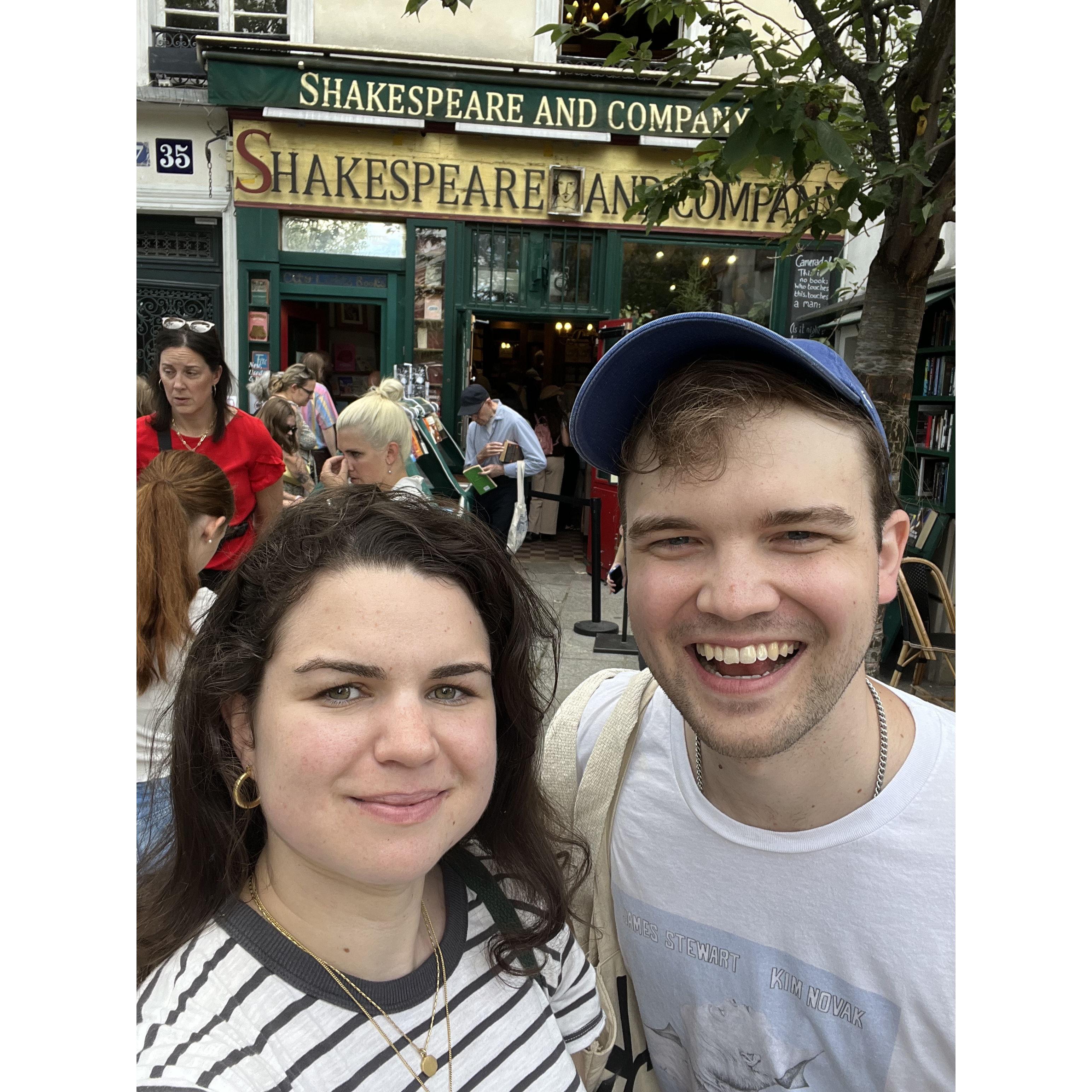 In front of the coolest bookstore in the world.
