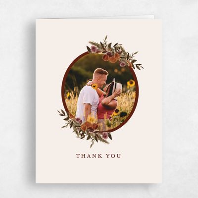 Orange Monogram Wedding Thank You - Chai Photo