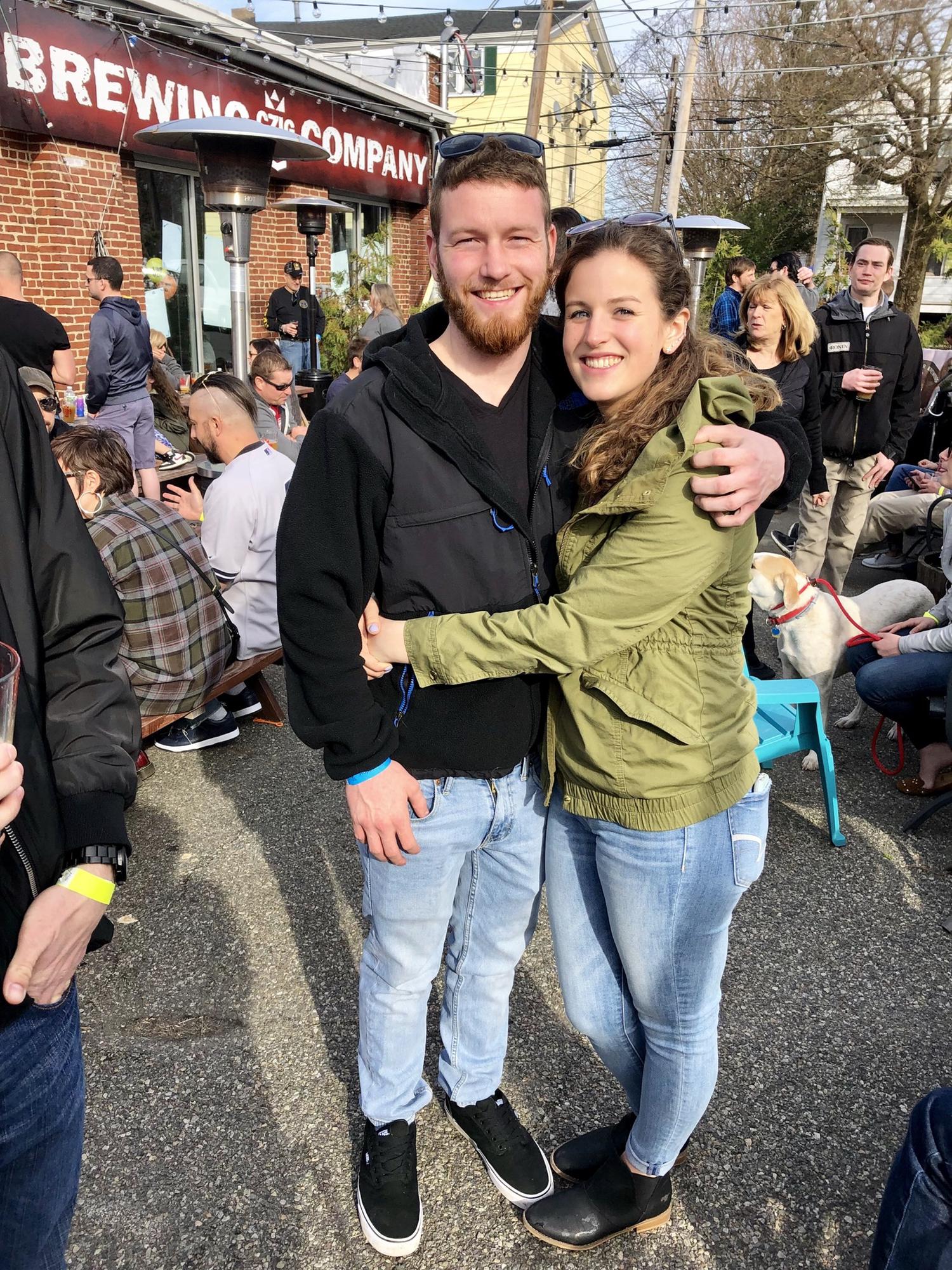 At bar crawl in Hackettstown, NJ 
April 2018