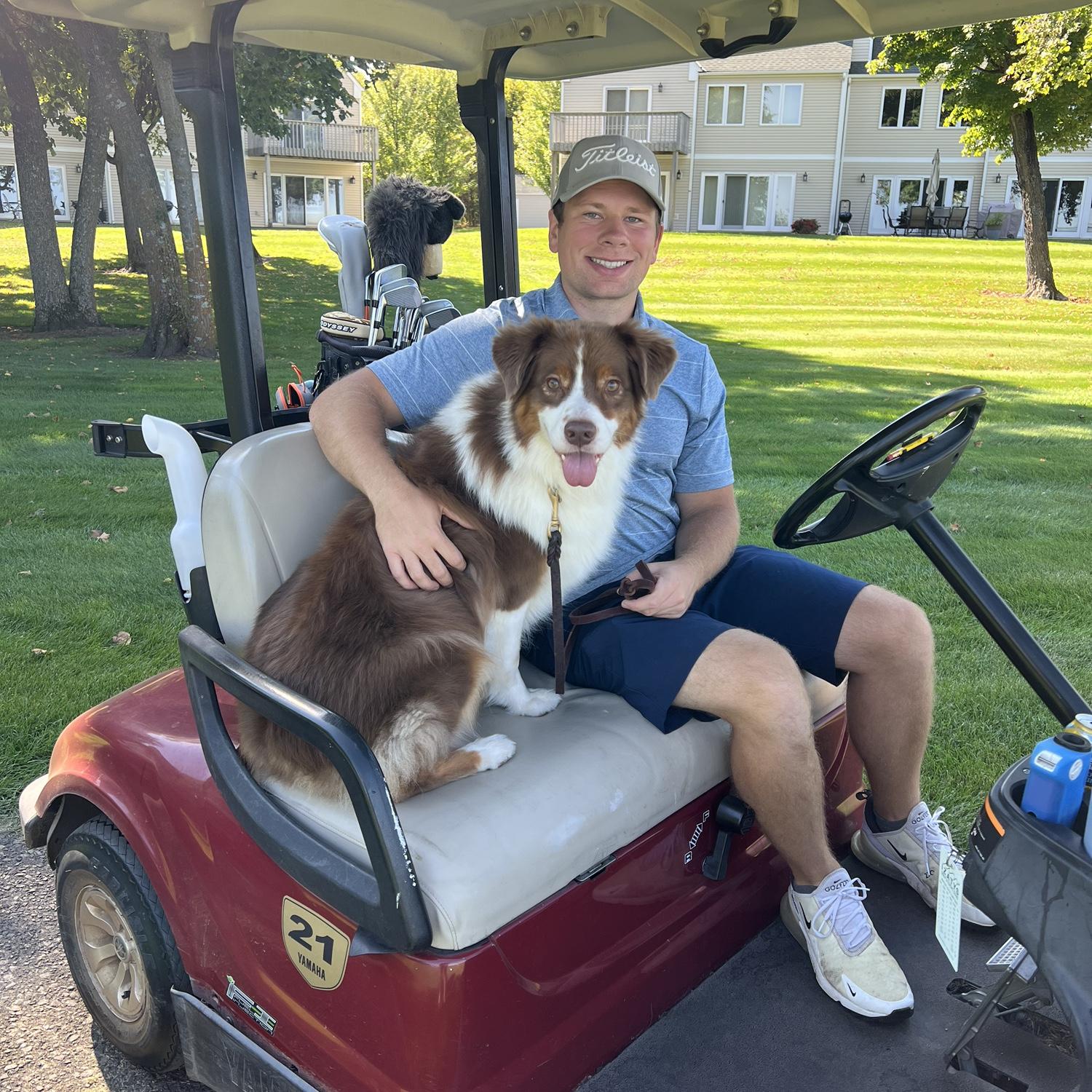 Gibby golfing Mille Lacs September 2025