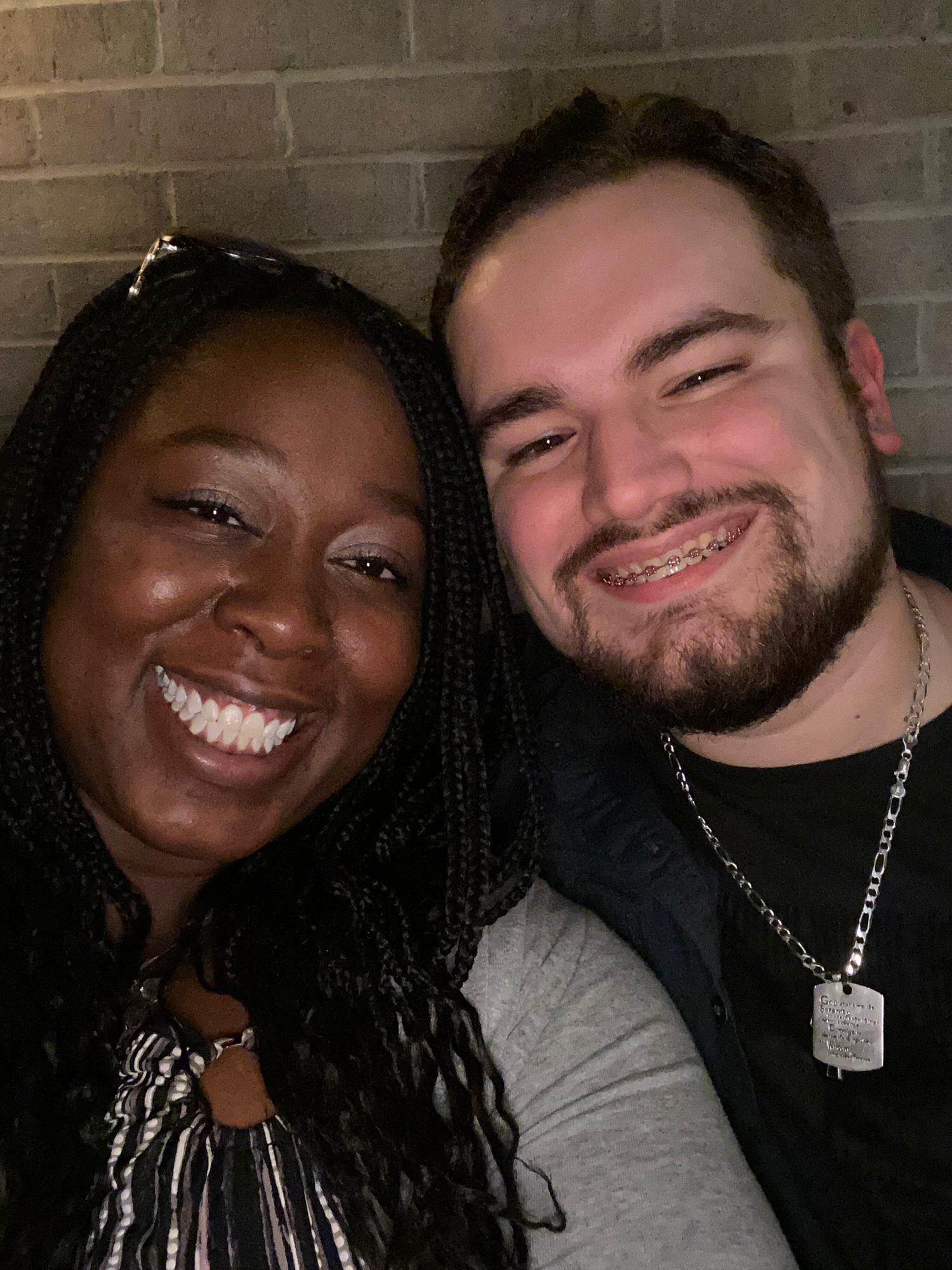 Celebrating our engagement with a lovely dinner!