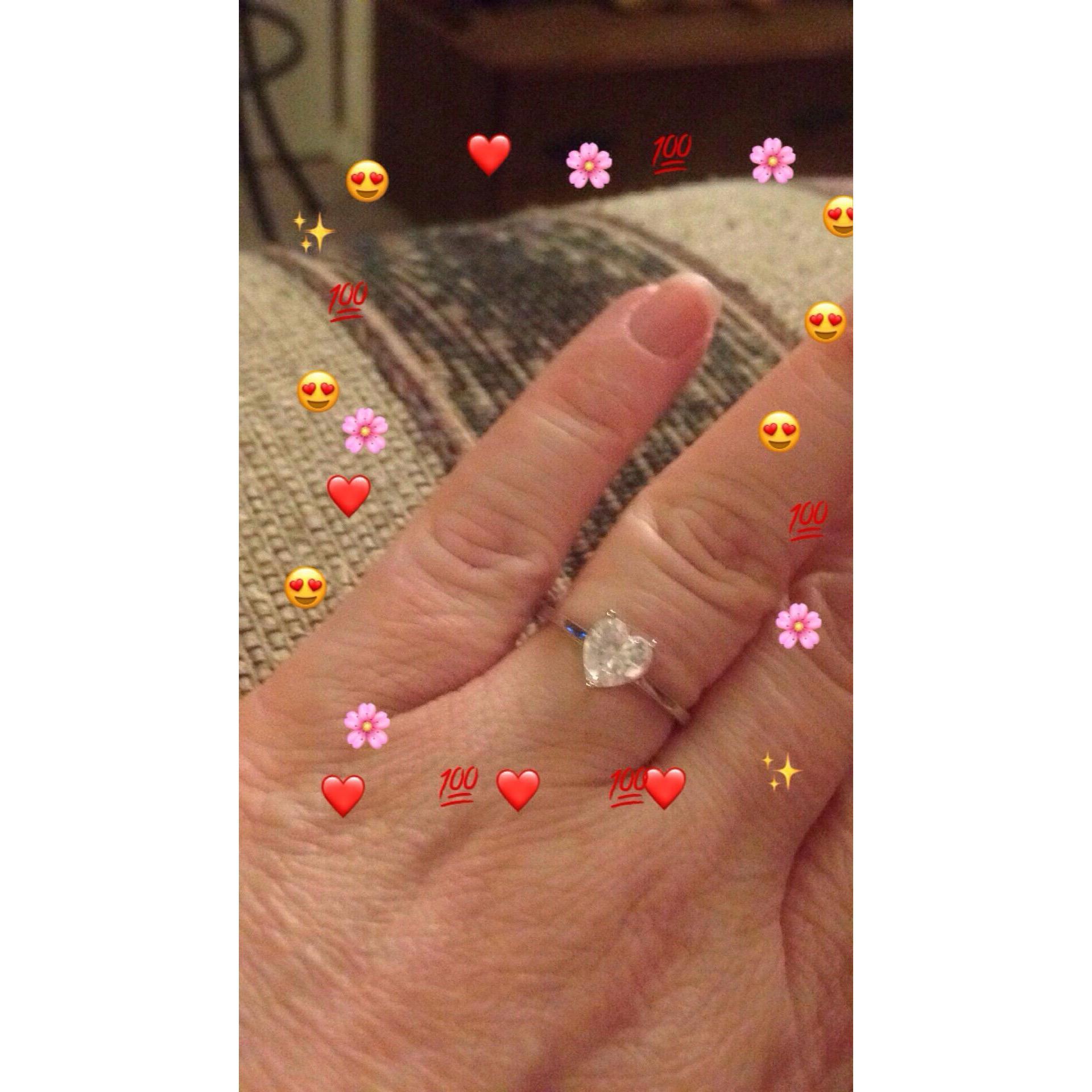 This is the ring that Daniel gave Hallie outside of the Rib Crib™️ in McAlester, OK