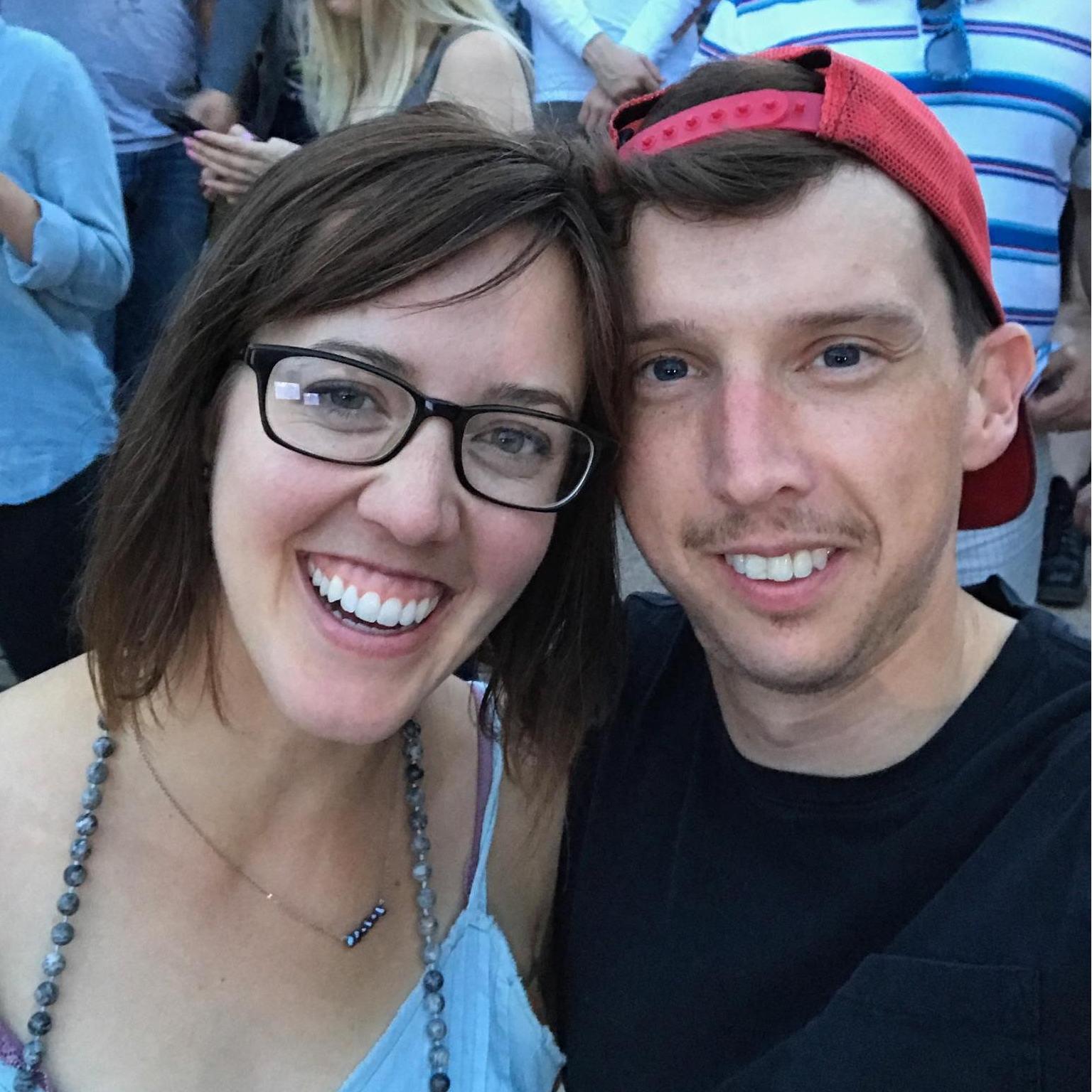 Listening to music at Red Rocks