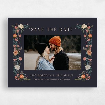 Ebony, Orange Wedding Save the Date - Miele Photo