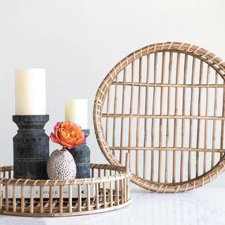 2-Piece Cane Tray Set