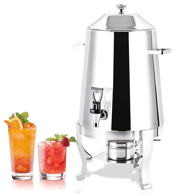MSFULLSEA 13L Hot Beverage Dispenser Coffee Chafer Urn Stainless Steel Chafer Urn commercial Electric Coffee Urn for Coffee Chocolate Juice Tea Hot & Cold Drinks About 50cup (13L)