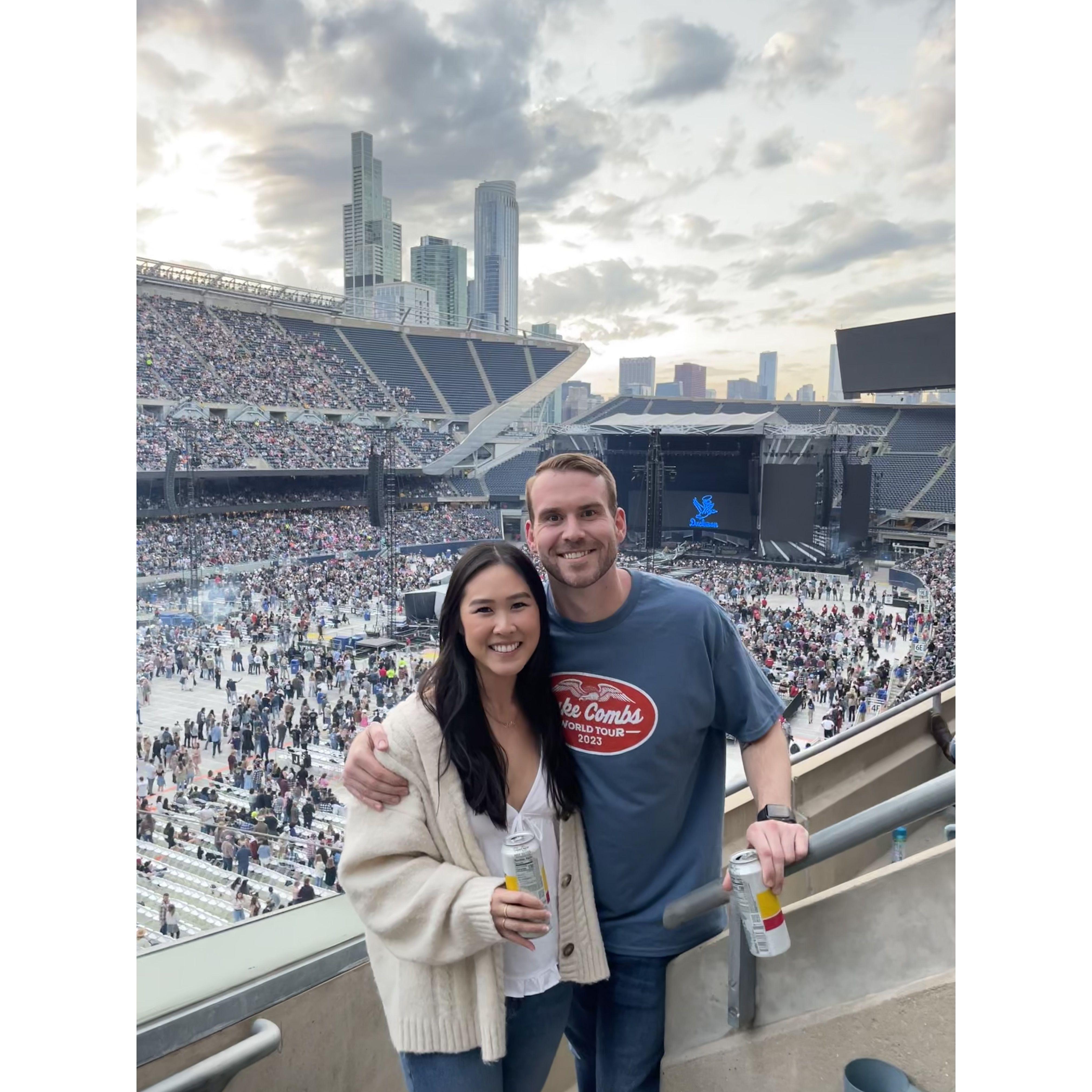 Seeing one of our favorite artists, Luke Combs, at Soldier Field in 2023.