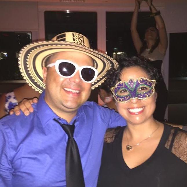 Having a great time at Paola and Diego's reception. July 2016