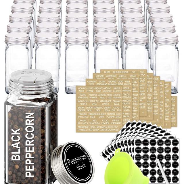 36 Glass Spice Jars