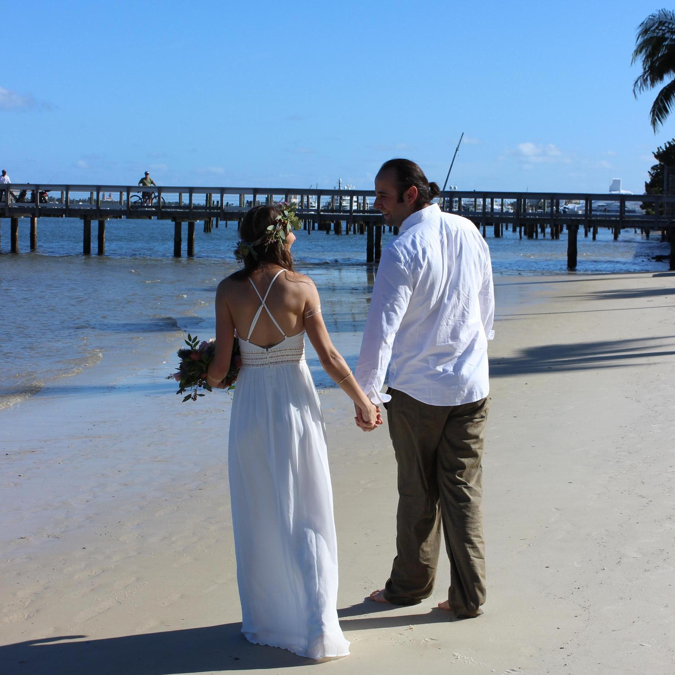 As the newlyweds walked into the sunset, they had no idea of the global pandemic that would soon hit. They boarded their cruise to the Bahamas and almost missed their boat back to The States.