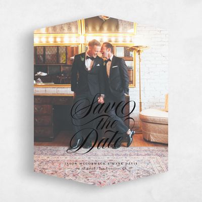 Black Diamond Wedding Save the Date - Marquis Photo