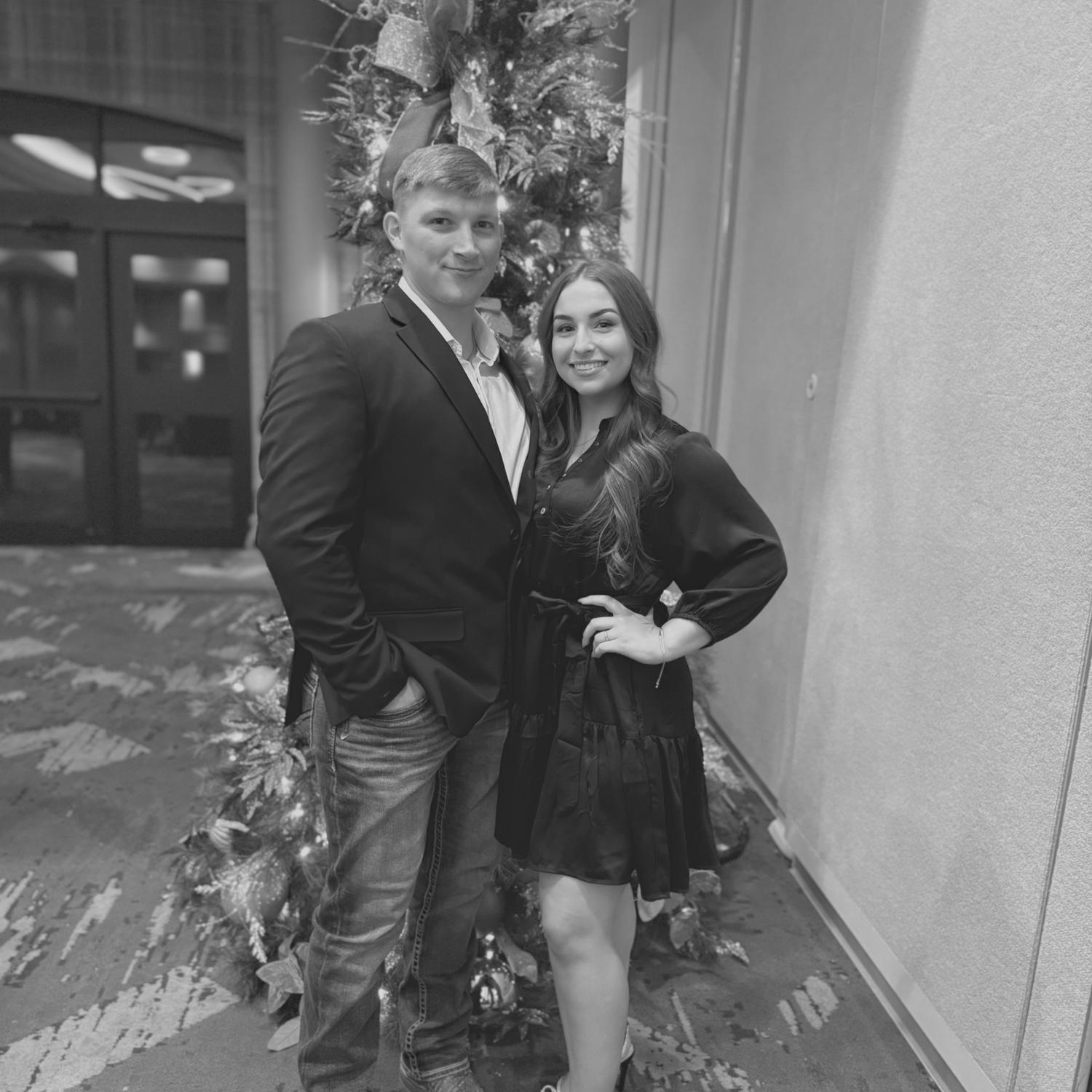 At this Christmas party, someone asked if we were engaged. 5 days later we were!