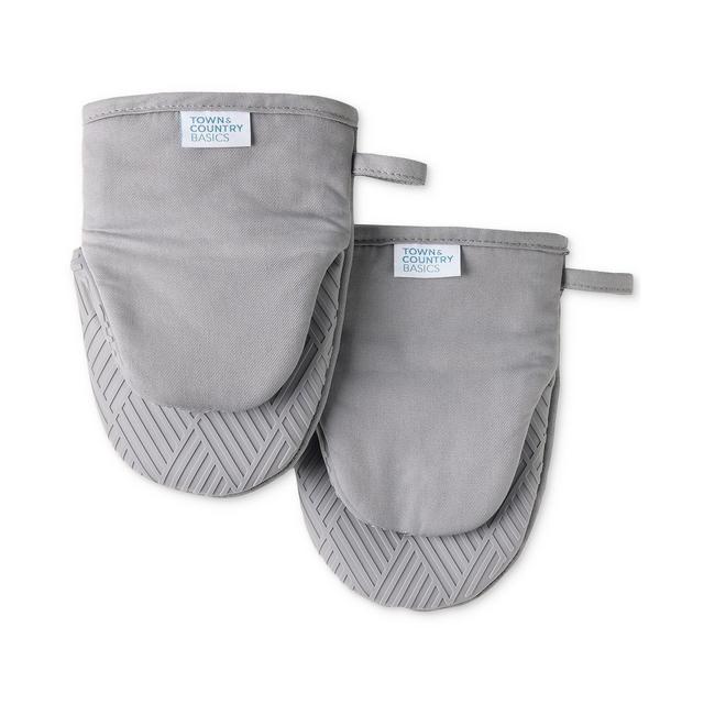 Town & Country Living Basics Silicone Basketweave Mini Oven Mitts, Set of 2
