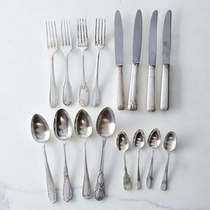 Vintage Silver-Plated French Flatware (Set of 4)