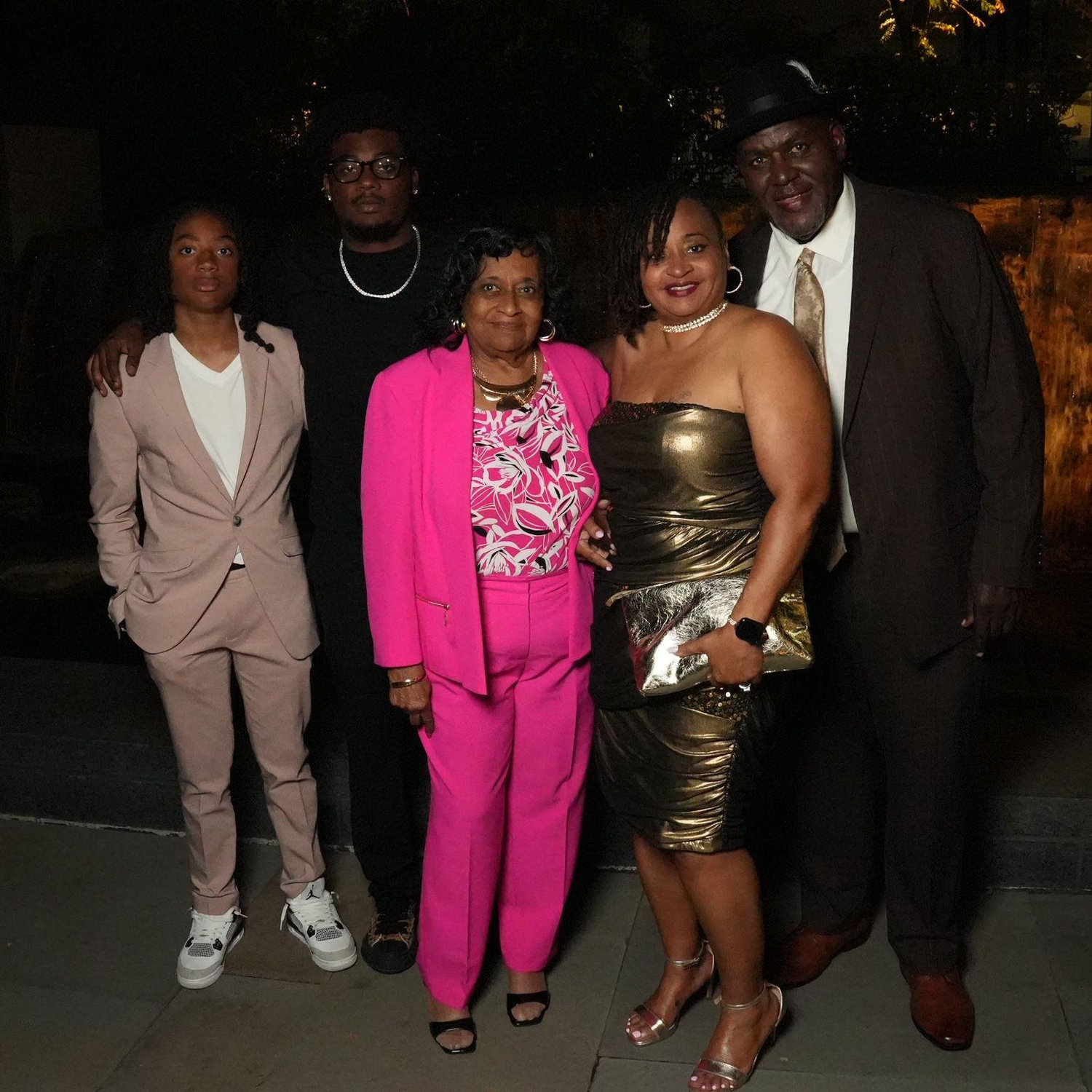 Marissa and Lamont with family.