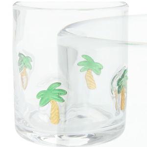 Palm Tree Inlay Double Old Fashioned Glass