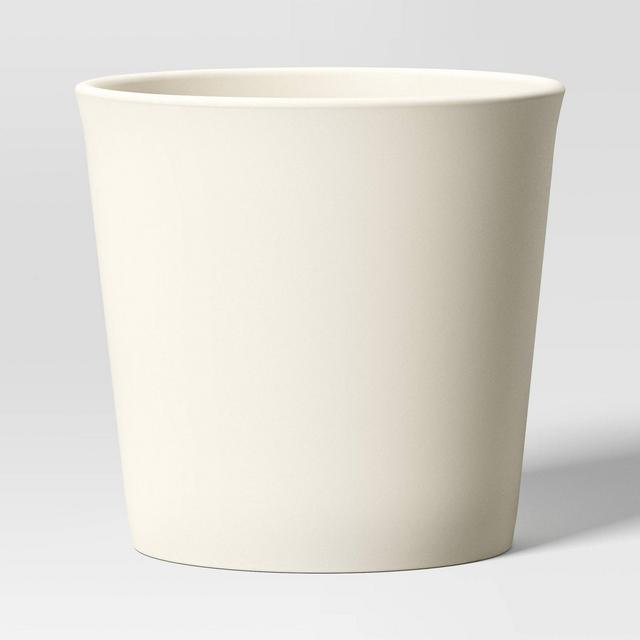 Aesthetic Plastic Indoor Outdoor Planter Pot Sour Cream 10.6"x10.6" - Threshold™