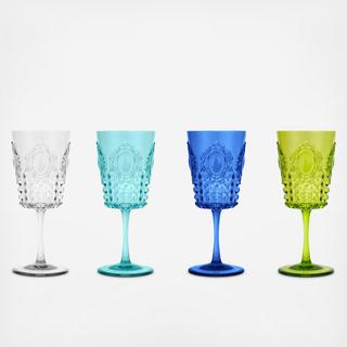 Baroque & Rock 4-Piece BPA Free Acrylic Wine Glass Gift Box Set