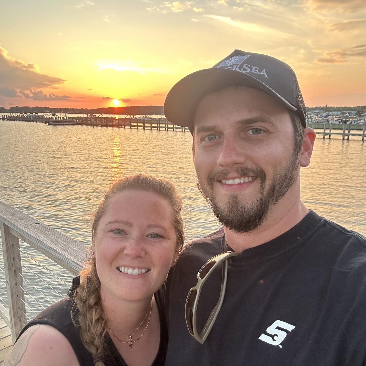 Dewey Beach sunset… one of our favorite vacations where we bring the dogs 😊