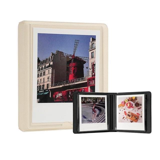 iFreak Polaroid Photo Album Book Fits For Fujifilm Instax Wide Square Picture Album, Holds Square Instant Square SQ1 SQ6 SQ10 SQ20 Camera Film Polaroid 600 i Type 3.5x4.25 inch Film (Beige)
