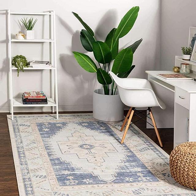 Unique Loom Whitney Collection Southwestern Geometric Sky Blue Area Rug (8' 0 x 10' 0)