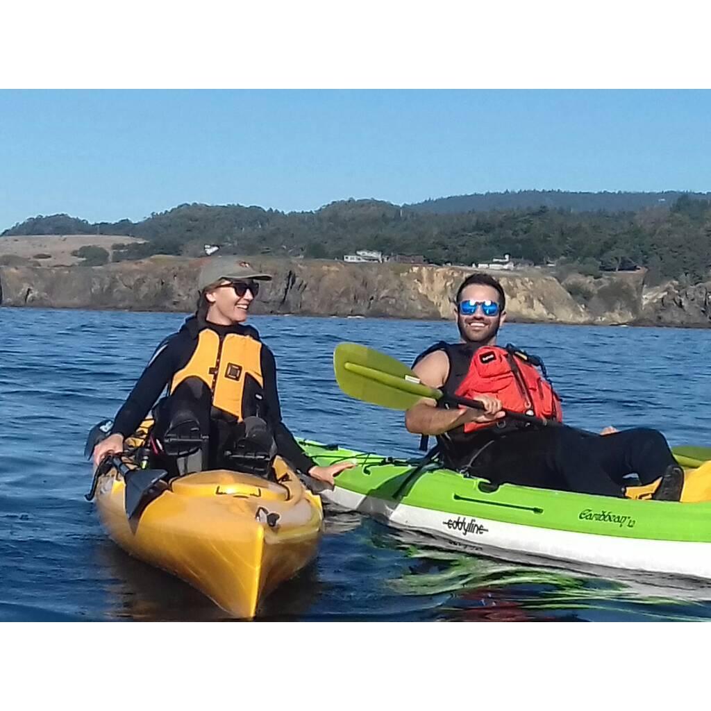 Date #2 Sea kayaking off Mendocino coast, California