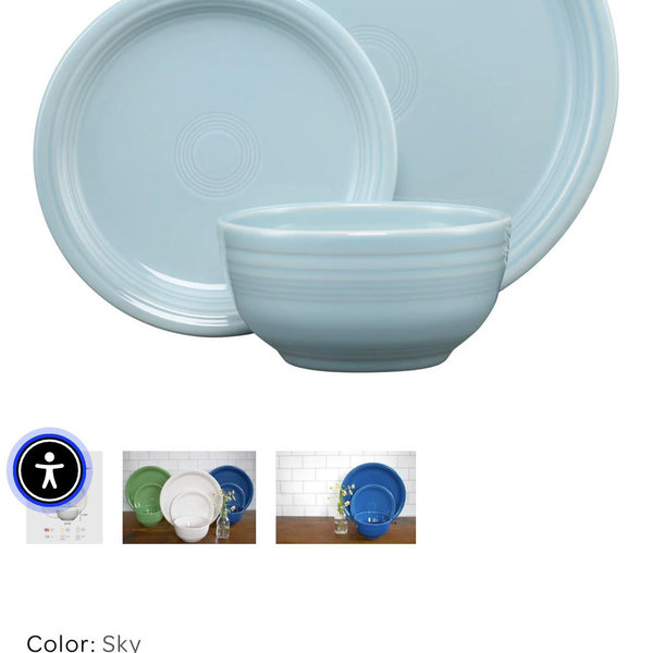 Bistro Coupe 3-Piece Place Setting, Service for 1