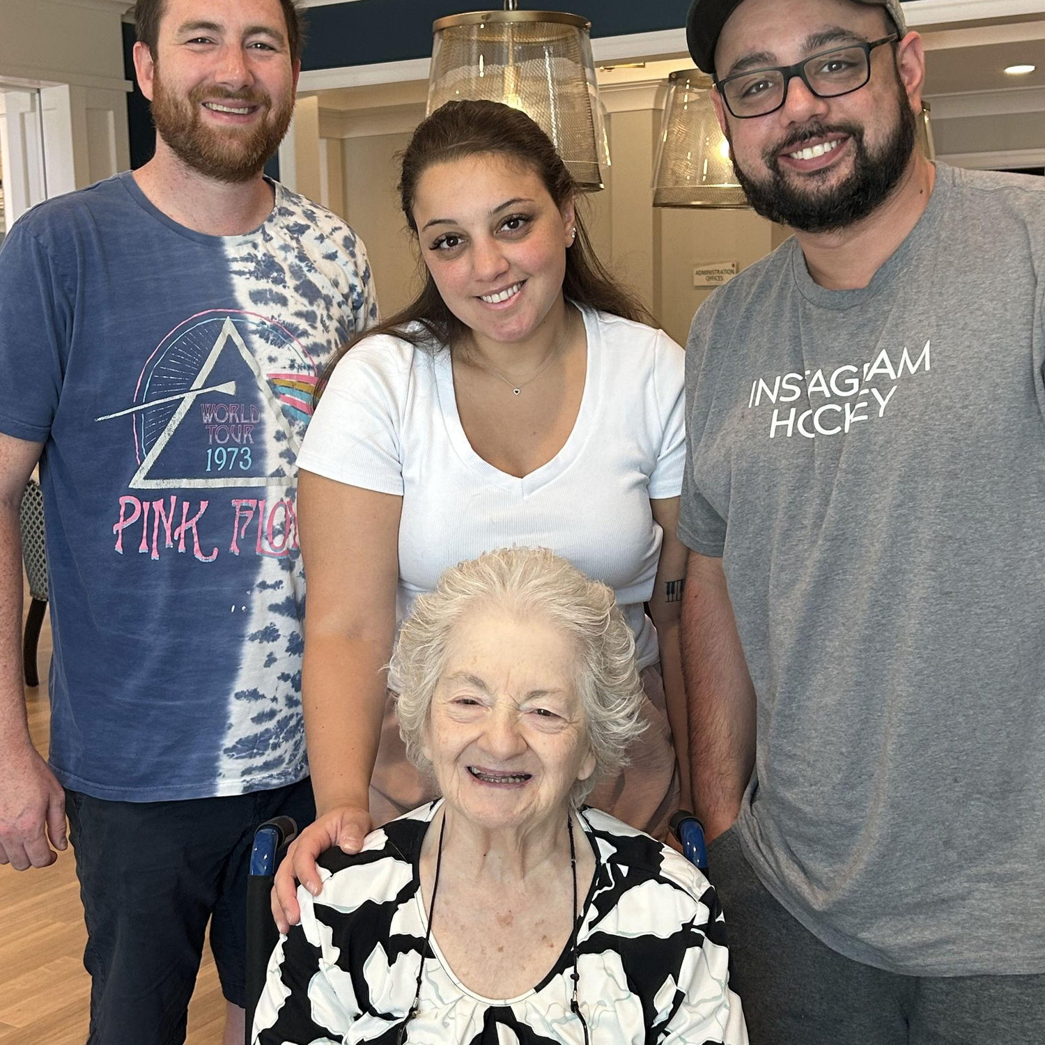 Us with Sarah's brother, Joey, and grandmother, Mimi