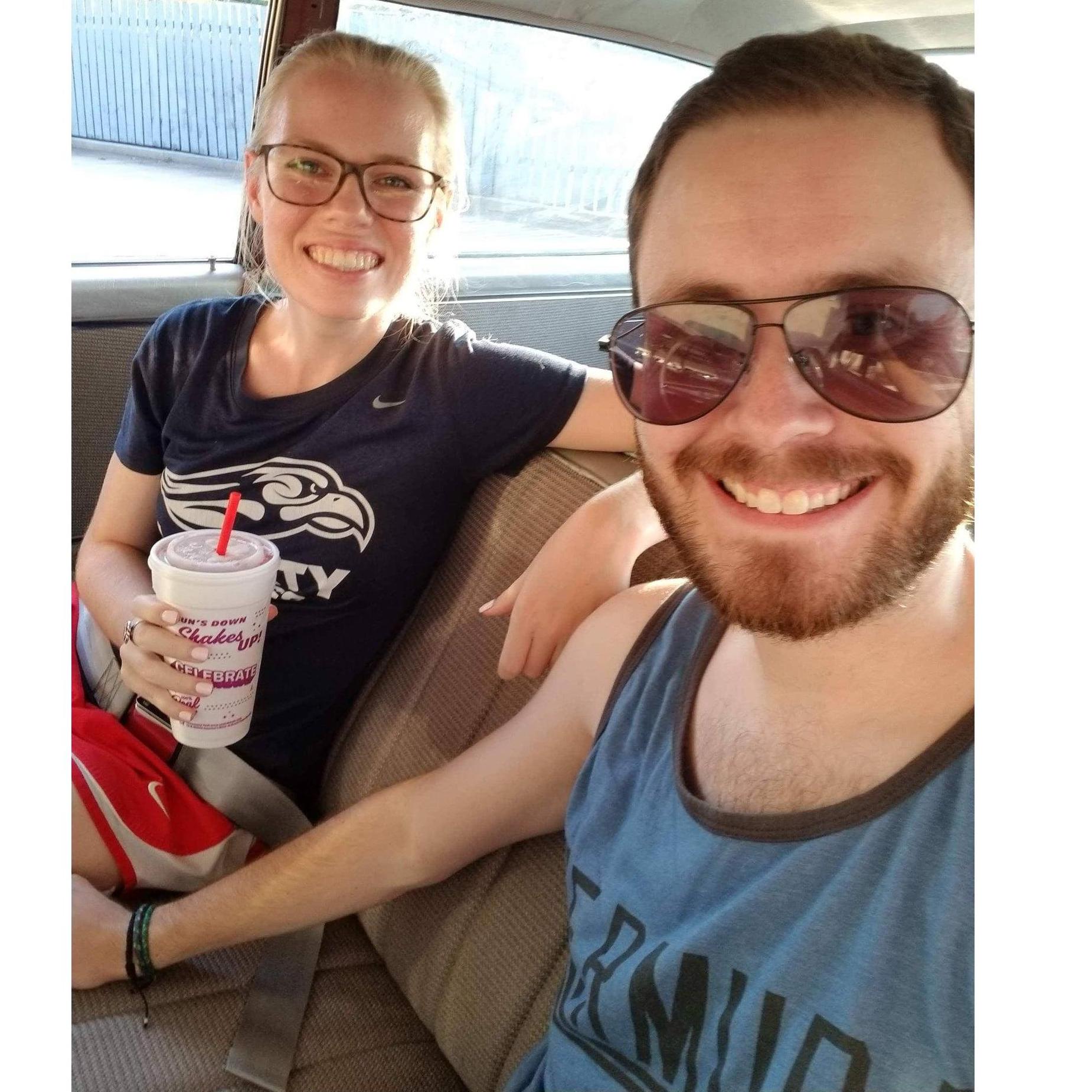 Sonic run in the Youmans 1962 Mustang. We had just celebrated Sam Youmans's wedding to Victoria in August 2019.