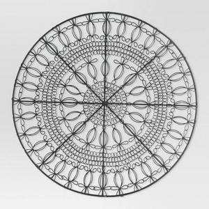 Coiled Metal Round Wall Plaque Black 14" Diameter - Black - Threshold™