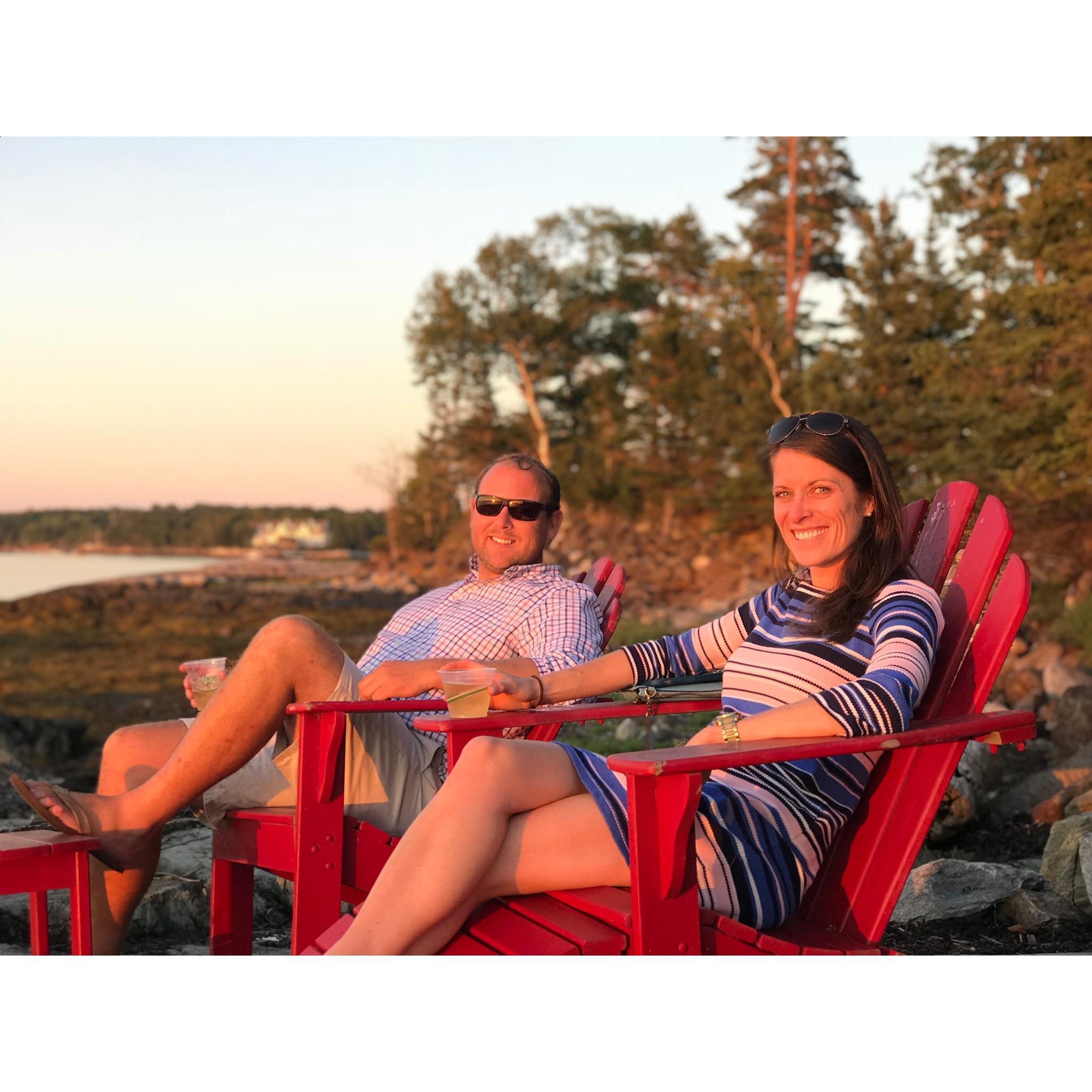 Enjoying a northern Maine sunset.