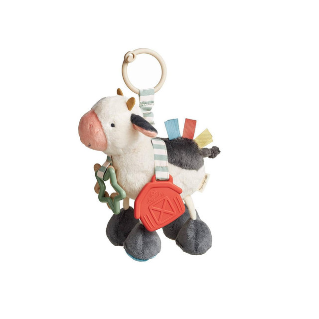 Itzy Ritzy Link & Love Carmen the Cow: Baby Teether, Cotton Material