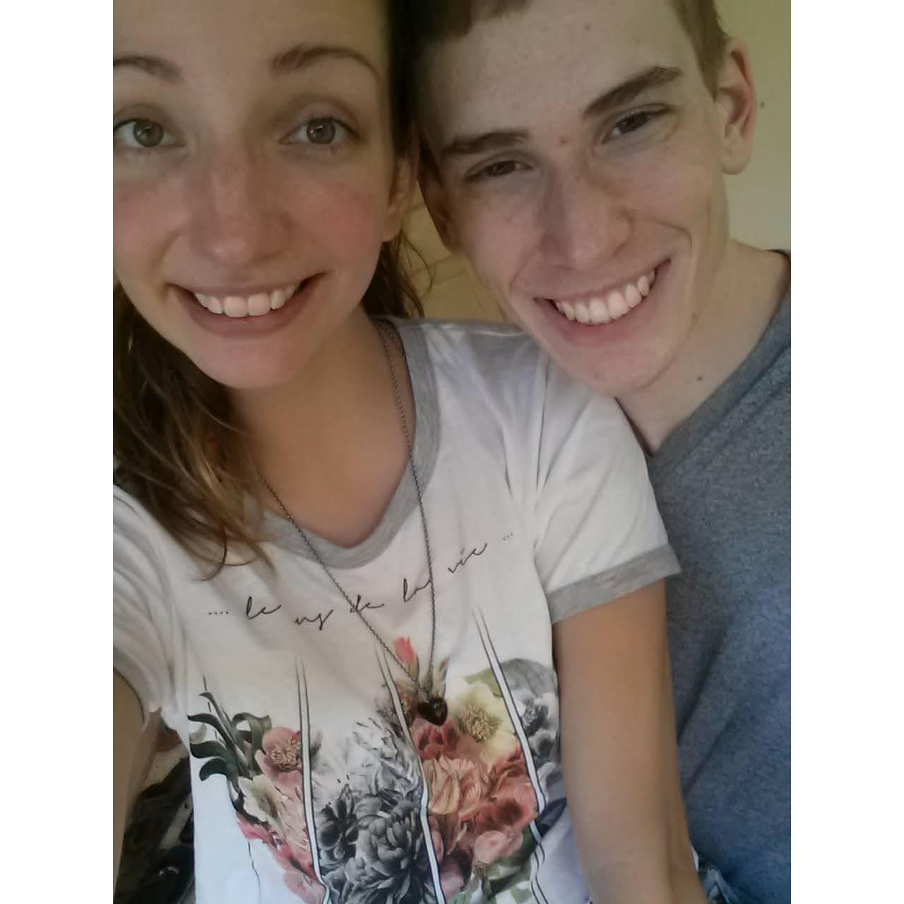Our very first photo together, in Jamaica, 2014