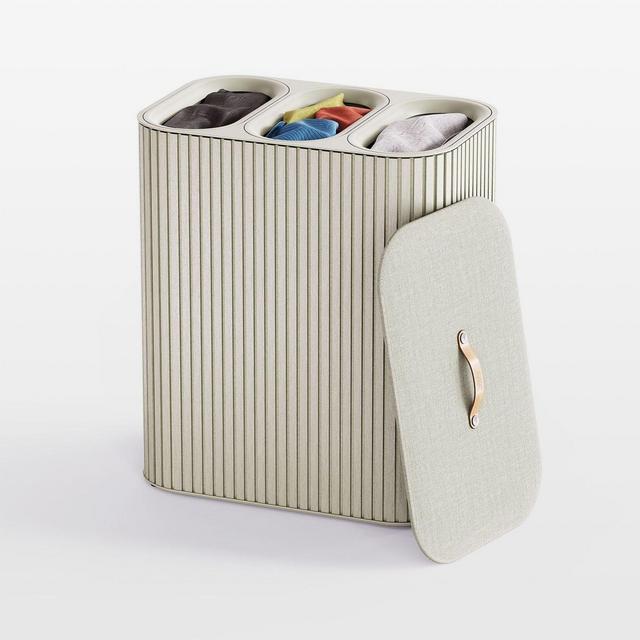 Joseph Joseph Tota Luxe 90L Bamboo Trio Laundry Basket - Ecru