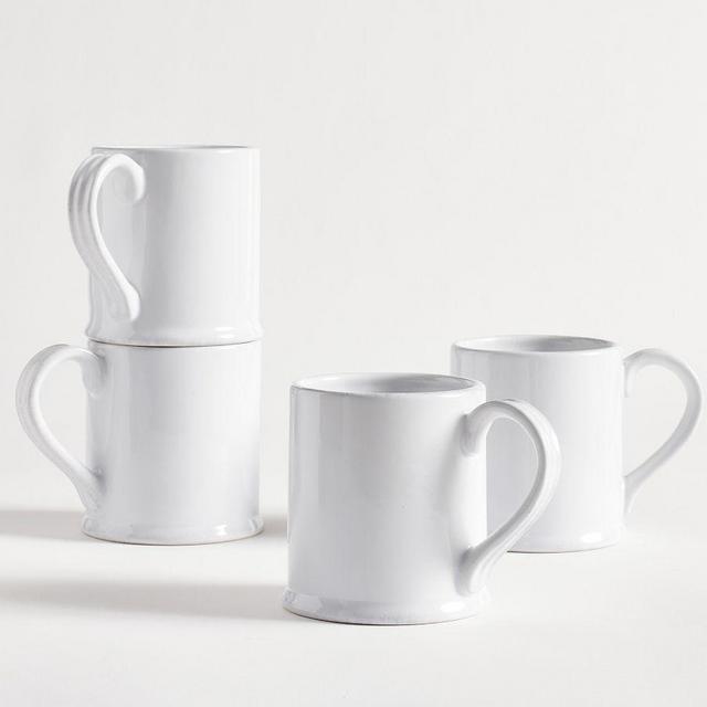 Monique Lhuillier Arles Mugs, Set of 4 - White