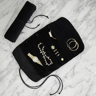 Velvet Travel Jewelry Roll