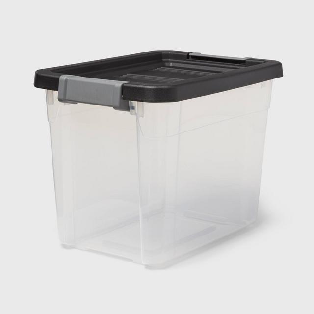 30qt Heavy Duty Latching Clear Storage Box - Brightroom™