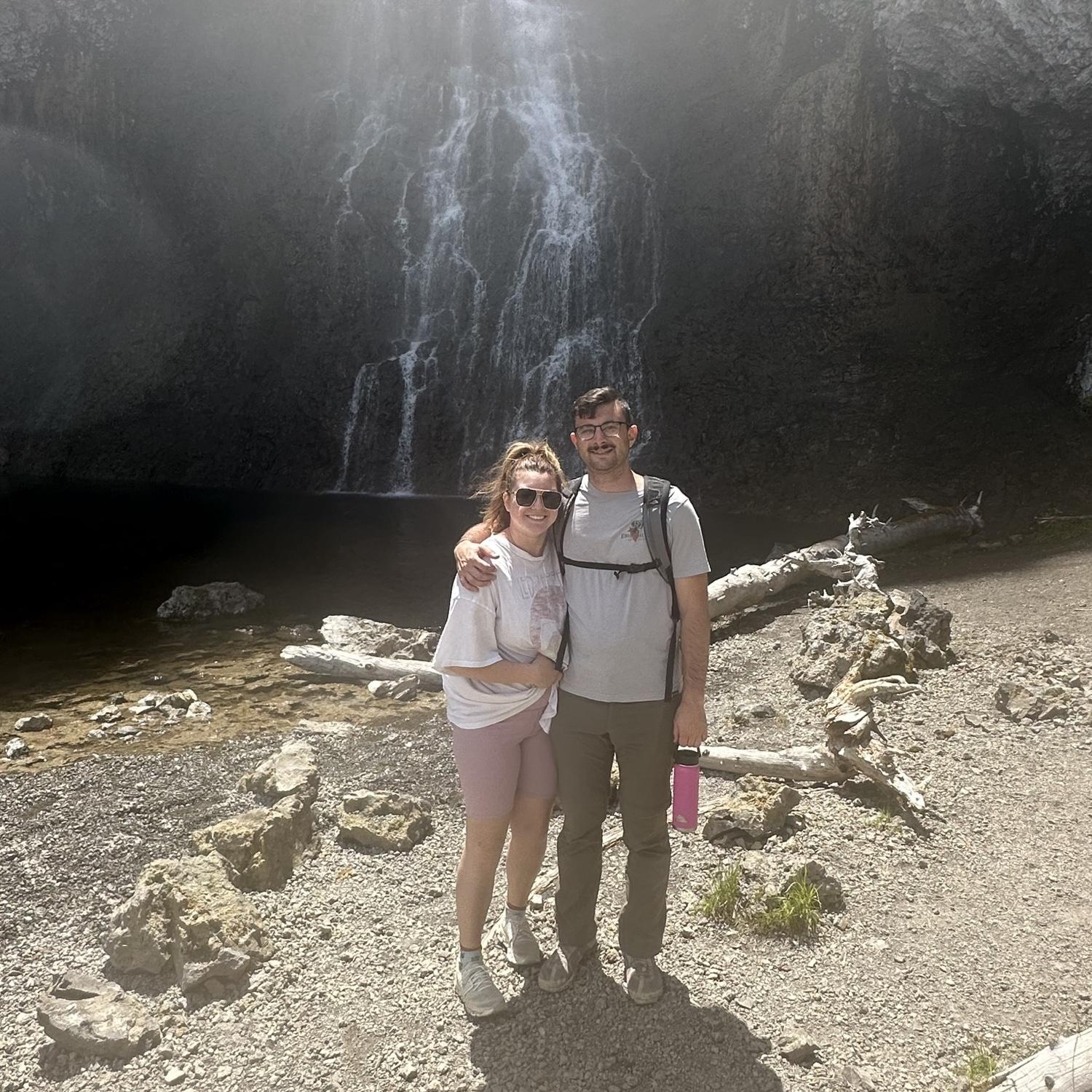 Us in Yellowstone! Such an amazing trip