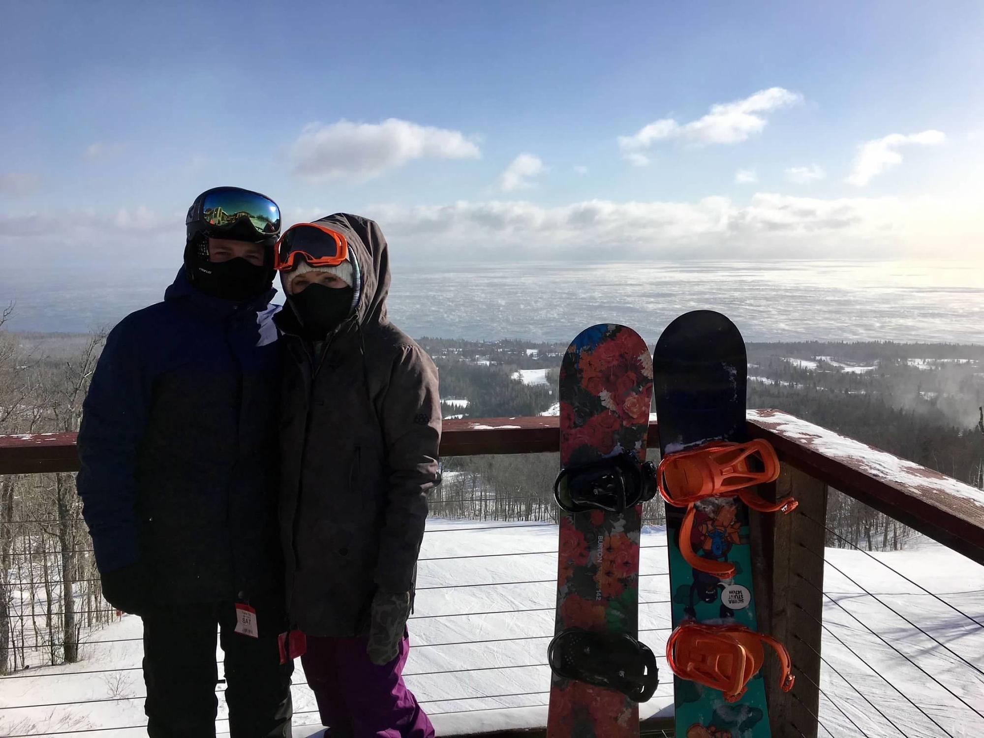 Snowboarding at Lutsen