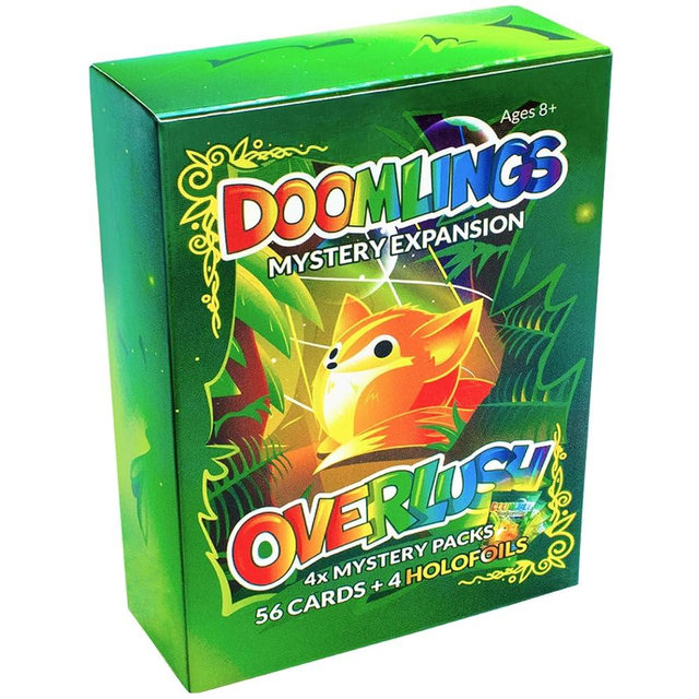 Doomlings Overlush - Mystery Expansion Card Game - 4X Booster Packs (60 Total Gameplay Cards, Including 4X Rare Holofoil Collectibles) | Family, Kids and Adult TCG Party Game | 2-6 Players | Ages 8+