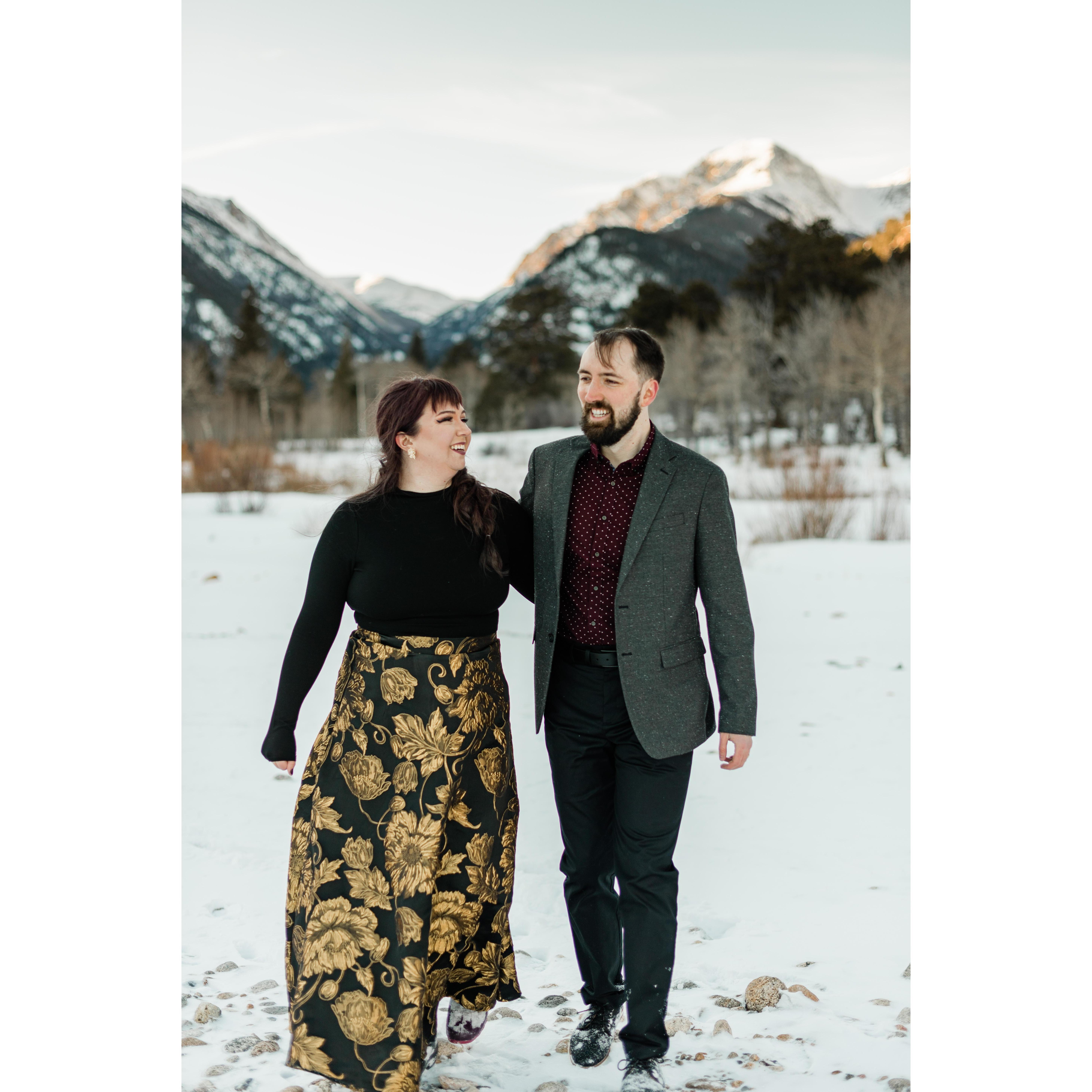 Engagement photos in Rocky Mountain National Park
