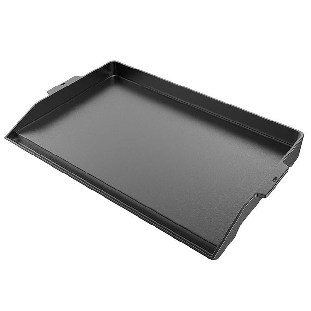 Utheer 23" x 16" Cast Iron Griddle for Gas Grill and Stove Top, Universal Flat Top Griddle with Pre-Seasoned Nonstick Coating, X-Shaped Reinforced Ridges, Perfect for Healthy Cooking, Parties, Camping