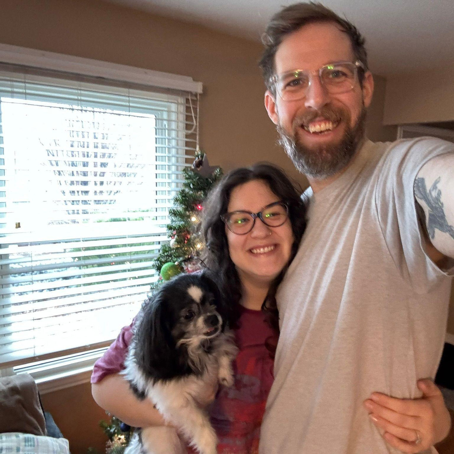 Cozy 1st Christmas morning in our first home together, 2025.
