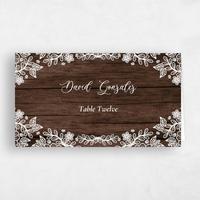 Brown Wedding Place Card - Kenton