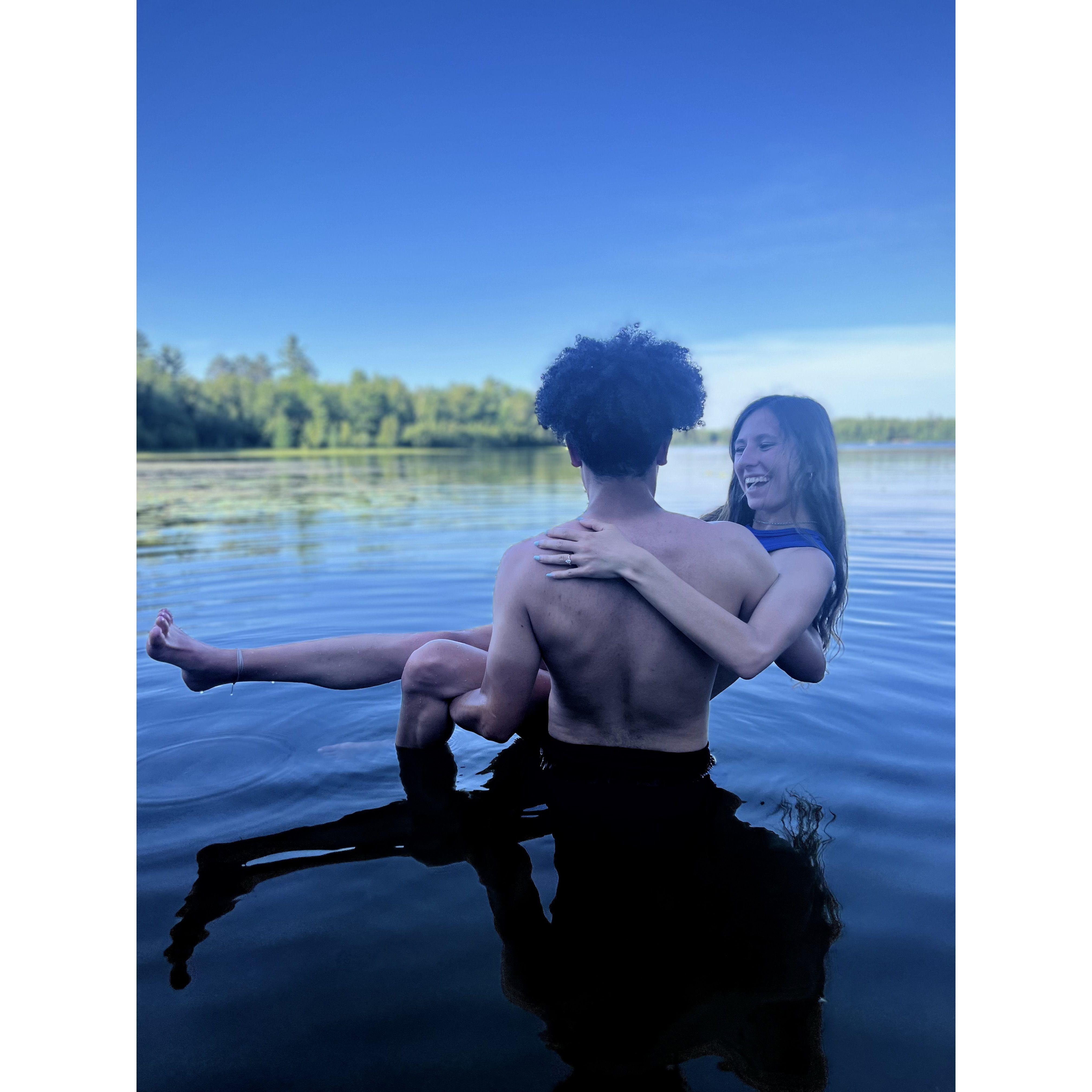 The weekend we got engaged...