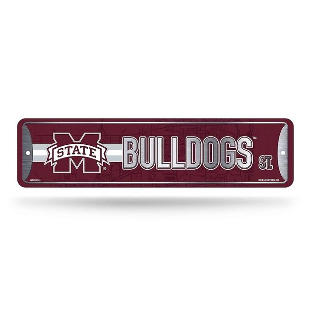 Rico Industries NCAA Metal Street Sign Metal Street Sign 4" x 15" Home Décor - Bedroom - Office - Man Cave