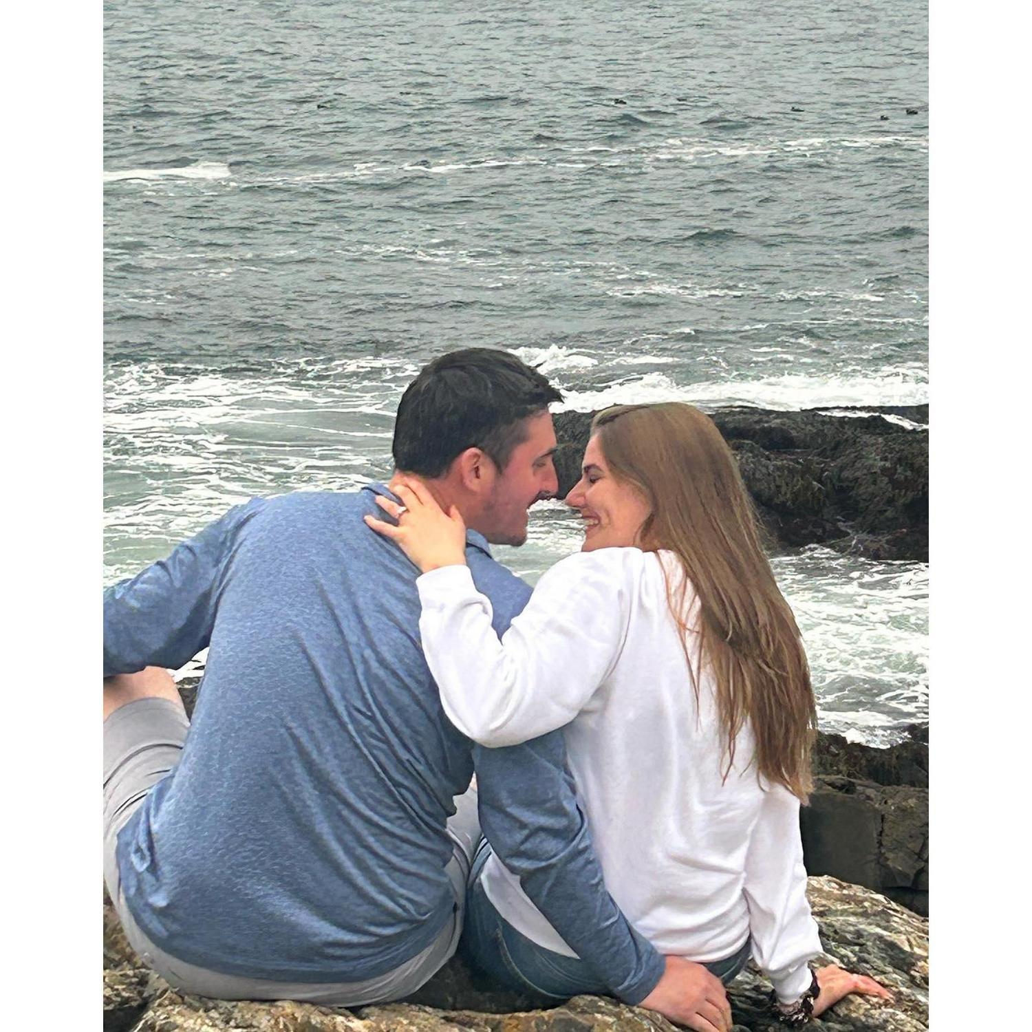 Right after getting engaged! The engagement happened in Salem, but we celebrated in.. you guessed it.. Ogunquit