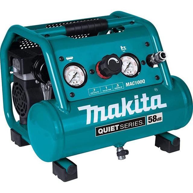Makita MAC100Q Quiet Series, 1/2 HP, 1 Gallon Compact, Oil-Free, Electric Air Compressor