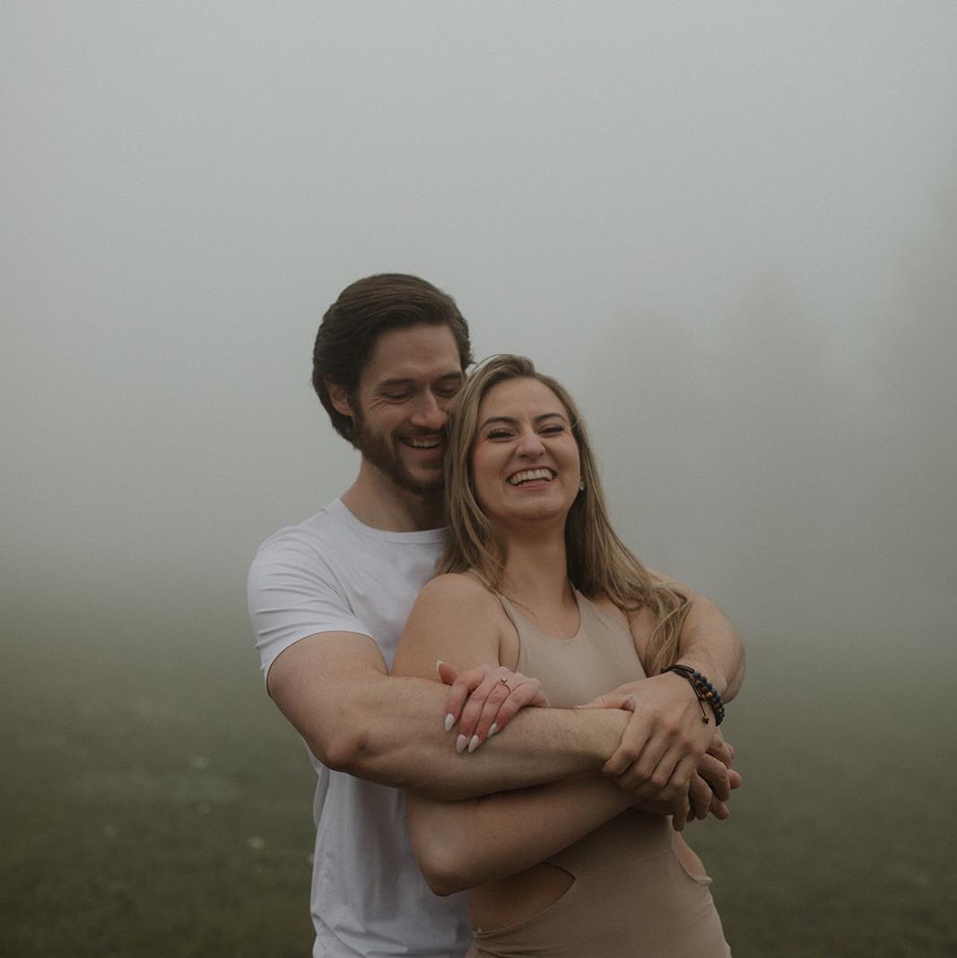 The fog at our photoshoot was soo thick and made the photos so much cooler!