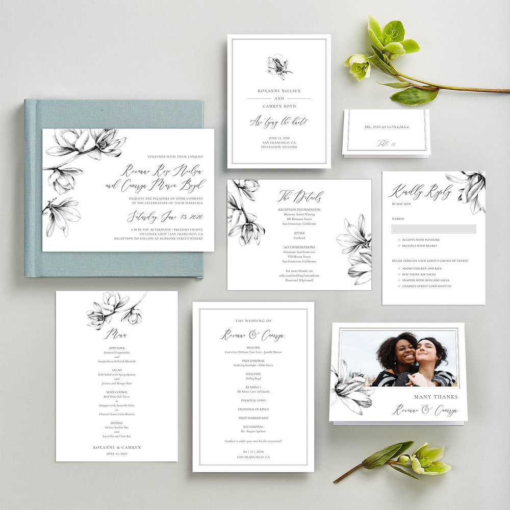 Novela Stamp | White | Zola Save The Dates